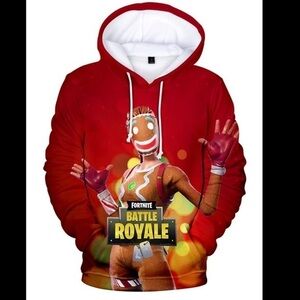 FORTNITE cosplay Battle Royale ugly Christmas hoodie sweater size medium